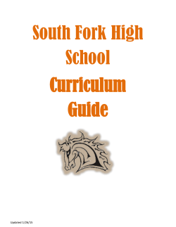 Course Descriptions - South Fork School District 14