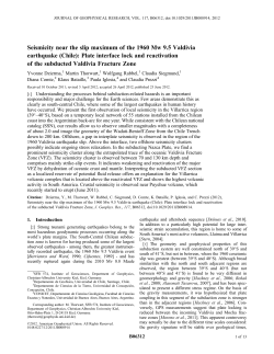 Seismicity near the slip maximum of the 1960 Mw 9.5 Valdivia