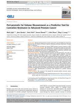 Peri-prostatic Fat Volume Measurement as a Predictive Tool for