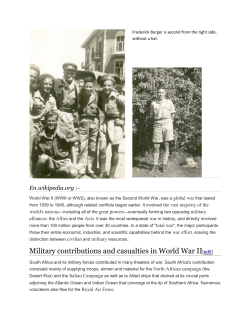 Military contributions and casualties in World War II