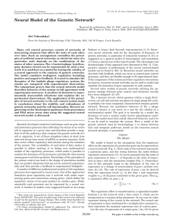Neural Model of the Genetic Network