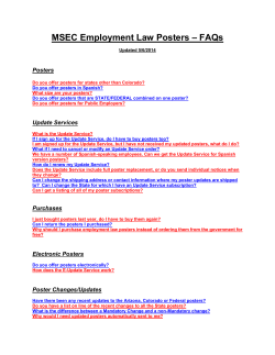 MSEC Employment Law Posters &ndash; FAQs