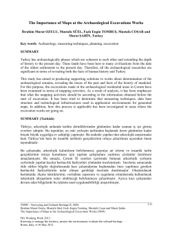 The Importance of Maps at the Archaeological Excavations Works