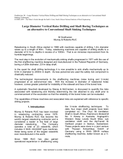 Large Diameter Vertical Raise Drilling