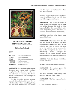THE FIREBIRD AND THE PRINCESS VASSILISSA: A Russian
