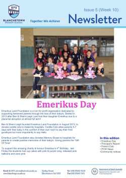 Term 1 Week 10 - Blanchetown Primary School