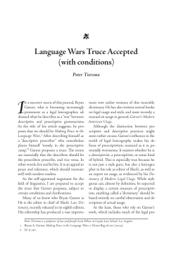 Language Wars Truce Accepted (with conditions)
