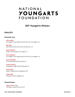 2017 YoungArts Winners