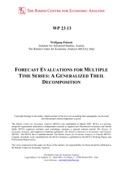 forecast evaluations for multiple time series