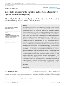 Genetic by environmental variation but no local adaptation in oysters