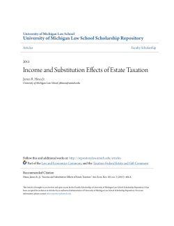 Income and Substitution Effects of Estate Taxation