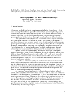 Allomorphy in OT: the Italian mobile diphthongs