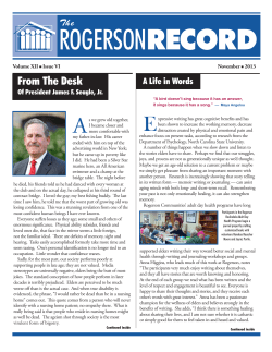 November 2013 - Rogerson Communities