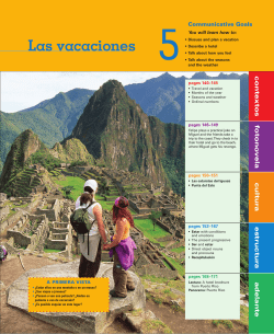 Las vacaciones - Vista Higher Learning