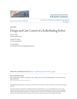 Design and Gait Control of a Rollerblading Robot