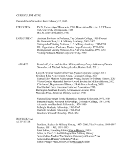 Curriculum Vitae - Colorado College