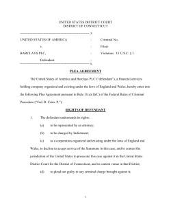 Plea Agreement - US Department of Justice