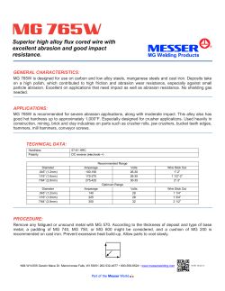 MG 765W - MG Welding Products