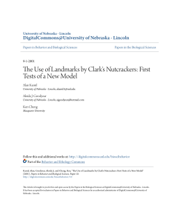 The Use of Landmarks by Clark`s Nutcrackers