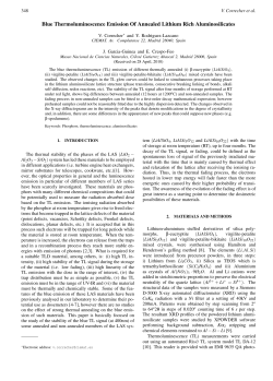 Blue Thermoluminescence Emission Of Annealed Lithium Rich