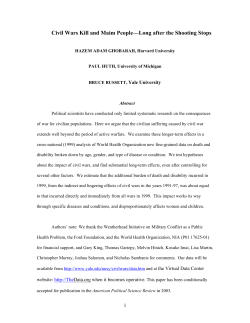 Civil Wars Kill and Maim People&mdash;Long after the Shooting Stops