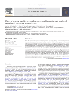 Effects of neonatal handling on social memory