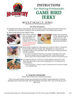 whole muscle jerky - Hi-Country Snack Foods, Inc.