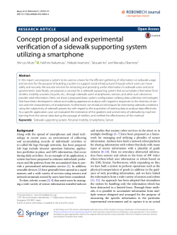 Concept proposal and experimental verification of a sidewalk