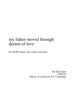 My father moved through dooms of love
