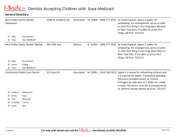 SC I-Smile Area Dentists - Community Action of Eastern Iowa