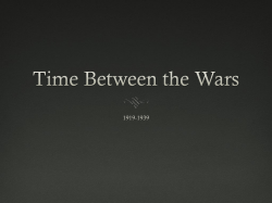 Time Between the Wars