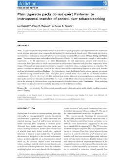 Plain cigarette packs do not exert Pavlovian to