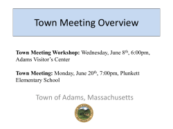 Town Meeting Overview