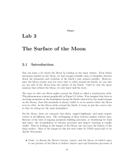 Lab 3 The Surface of the Moon