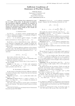 Sufficient Conditions of Existence of Fix-Free Codes