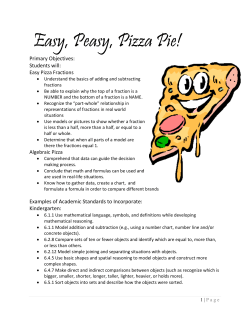 Easy, Peasy, Pizza Pie!