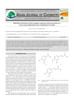 Solid Phase Extraction of Three Organic Acids from Salicornia