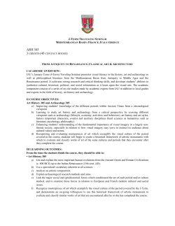 From Antiquity to the Renaissance &ndash; Classical Art and Architecture