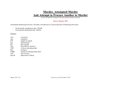 Murder, Attempted Murder And Attempt to Procure
