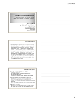 Presenter`s bio: LANDSCAPE: 2016