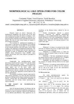 morphological like operators for color images