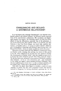 charlemagne and roland. a mysterious relationship?