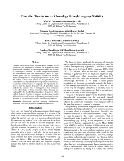 Time after Time in Words: Chronology through