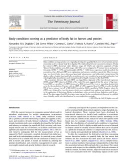 Body condition scoring as a predictor of body fat in horses and ponies