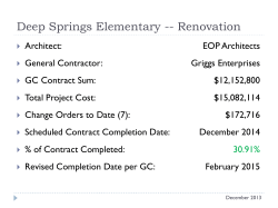Update on FCPS Construction/Renovation Projects