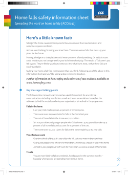 Home falls safety information sheet