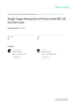 Single Stage Adsorption of Procion Red MX