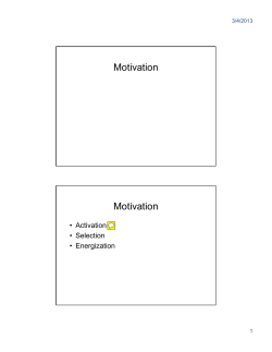 Motivation Motivation