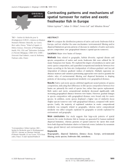 Contrasting patterns and mechanisms of spatial turnover for native