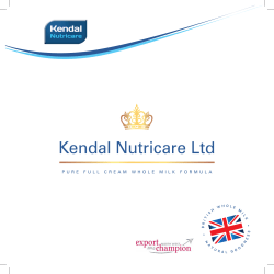Kendal Nutricare Brochure